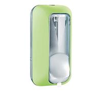 Mar Plast A89401VE - Dispensador de jabón líquido (0,5 L, 217 x 117 x 103 mm), color verde y transparente