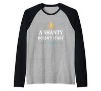 Mar Shanty Náutico Folk Canto Música Marítima Coro Océano Camiseta Manga Raglan