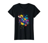 Mar Tortuga Mandala Colorido Océano Vida Silv Camiseta gráfica económica, Mujer, Negro, L