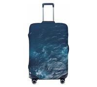 Mar visto desde arriba Funda de equipaje con estampado Funda de maleta elástica lavable Fundas de maleta antiarañazos Protector de maleta de viaje Fundas de equipaje para equipaje de 18 a 32 pulgada