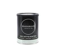 Marabans café descafeinado en grano. Bote 250 Gramos. Origen México, tostado medio. Intenso con un buen cuerpo. Extracción de cafeína con agua.