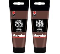 Marabu 0012010050040 Acryl Color, Marrón, 100 ml (Paquete de 2)
