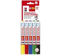Marabu 0125000000083 Negro, Azul, Verde, Rojo, Amarillo 5pieza(s) rotulador - Juguete de pintura (Negro, Azul, Verde, Rojo, Amarillo, 5 Colores, 1 mm, 3 mm, 160 °C, 5 pieza(s)) , color, modelo surtido