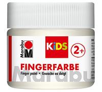 Marabu 03030050070 - Kids Fingerfarbe Blanco 100 ml, Fingermalfarbe a Base de Agua, parabenos, Vegana, lactosa, sin Gluten, Adecuado para Pintar en guardería, Escuela, Terapia y en casa