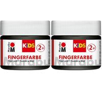 Marabu 03030050073 - Pintura para dedos para niños, color negro, 100 ml, a base de agua, sin parabenos, vegano, sin lactosa, sin gluten, adecuada para pintar en guardería, escuela, terapia y en casa.