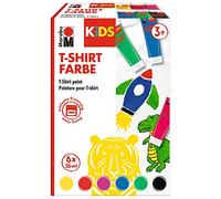 Marabu 0308000000010 - KiDS T-shirt paint, pintura de tela para diseñar textiles, 6 x 36 ml, lavable hasta 60 °C después de fijada, para niños a partir de 3 años