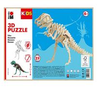 Marabu 0317000000021 Kids 3D - Puzzle de Madera (29 Piezas), diseño de Dinosaurios T-Rex 23,5 x 32 cm, Color marrón