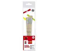 Marabu 0318000000005 - KiDS Little Artist Juego de pinceles Junior FSC 100%, 5 pinceles con cerdas de pelo natural