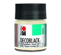 Marabu 11300005271 - Barniz decorativo acrílico marfil 271, 50 ml, barniz acrílico brillante a base de agua, resistente a la intemperie, a la saliva, para pintar, estarcir y para decoupage