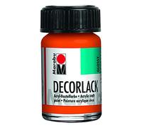 Marabu 11300039013 - Decorlack Acryl Orange 013, 15 ml, barniz acrílico de alto brillo a base de agua, resistente a la intemperie, resistente a la saliva, para pintar, esténcil y para decoupage