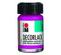Marabu 11300039014 - Decorlack acrílico magenta 014, 15 ml, barniz acrílico brillante a base de agua, resistente a la intemperie, resistente a la saliva, para pintar, esténcil y para decoupage