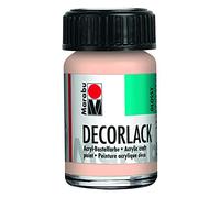Marabu 11300039029 - Esmalte de decoración acrílico rosa beige 029, 15 ml, barniz acrílico brillante a base de agua, resistente a la intemperie, a la saliva, para pintar, estarcir y para decoupage