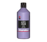 Marabu 12010075007 - Pintura acrílica lavanda 500 ml, pintura acrílica cremosa a base de agua, secado rápido, resistente a la luz, resistente al agua, para aplicar con pincel y esponja sobre lienzo, papel y madera
