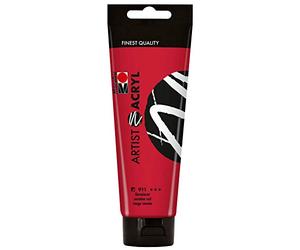 Marabu 12200044911 Artist Acrílico, Carmín, 120 ml, pintura acrílica fina de calidad artística, a base de agua, consistencia pastosa, altamente pigmentada, muy buen brillo y opacidad