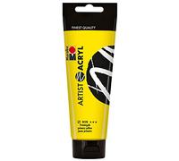 Marabu 12200044919 - Artist Acrílico, amarillo primario, 120 ml, pintura acrílica fina de calidad artística, a base de agua, consistencia pastosa, altamente pigmentada, muy buen brillo y opacidad