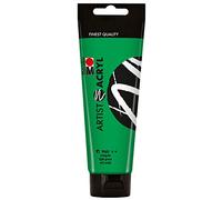 Marabu 12200044960 Artist Acrílico, verde claro, 120 ml, pintura acrílica fina de calidad artística, a base de agua, consistencia pastosa, altamente pigmentada, muy buen brillo y opacidad
