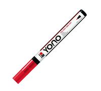 Marabu 12400101125 YONO-Rotulador acrílico (Punta Redonda Japonesa Fina 0,5-1,5 mm, Base, Resistente a la luz y al Agua, para Casi Todas Las Superficies), Rojo Cereza