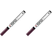 Marabu 12400101285 YONO Marker Braun 285-Rotulador acrílico versátil con Punta Redonda Japonesa Fina 0,5-1,5 mm, Base, Resistente a la luz y al Agua, para Casi Todas Las Superficies, marrón