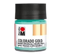 Marabu 12640005761 Colorado Gold Verde Plata 50 ml a base de agua, resistente a la luz, resistente a la intemperie, secado rápido, para pinceles y lunares sobre superficies aspiradoras