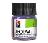 Marabu 14010005007 - Decormatt acrílico lavanda 007, 50 ml, aterciopelado mate acrílico a base de agua, cremosa e intensiva en color, resistente a la saliva, resistente a la intemperie, para pintar y