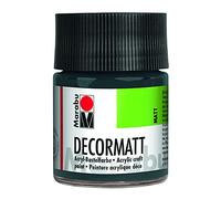 Marabu 14010005079 - Decormatt acrílico gris oscuro 079, 50 ml, aterciopelado mate acrílico a base de agua, cremosa e intensiva en color, resistente a la saliva, resistente a la intemperie, para