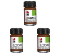 Marabu 14010039047 - Decormatt acrílico marrón claro 047, 15 ml, pintura acrílica a base de agua, cremosa y de color intenso, resistente a la saliva, resistente a la intemperie, para pintar y estarcir