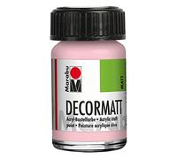 Marabu 14010039231 - Decormatt Acrílico Rosa Silvestre 231, 15 ml, pintura acrílica mate aterciopelada al agua, cremosa y de color intenso, resistente a la saliva y a la intemperie