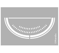 Marabu 1607000000064 - Plantilla (15 x 10 cm), Color Rojo