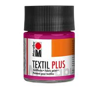 Marabu- Textil Plus Cobertura Completa para Tejidos Oscuros, Adecuada para Pintura impresión de Tela, después de la fijación, Lavable hasta 40 °C, 50 ml, Frambuesa, Color (1er Pack) (17150005005)
