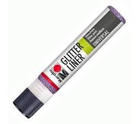 Marabu 18030009507 Glitter Liner - Pintura con Purpurina (Base acuosa, para Tela, Madera, Metal, etc., fácil fijación, 25 ml), Color Lavanda Brillante