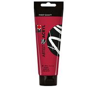 Marabu Artist Acryl Krapprot, pintura acrílica fina de calidad artística, a base de agua, consistencia pastosa, alta pigmentación, muy buen brillo y opacidad, 120 ml (1er Pack), 120