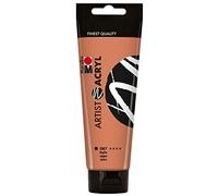 Marabu Artist, Cobre, Pintura acrílica Fina en Calidad artística, a Base de Agua, consistencia pastosa, Alta pigmentación, Muy Buena luminosidad y opacidad, 120 ml (1er Pack), 120