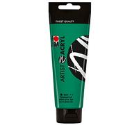 Marabu Artist, color verde ftalo claro, 120 ml, pintura acrílica fina en calidad artística, a base de agua, consistencia pastosa, alta pigmentación, muy buena luminosidad y opacidad, talla única, 120