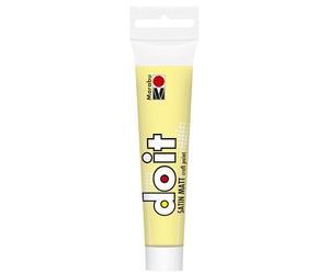 Marabu DO IT Craft Paint, 36 ml amarillo pastel, pintura acrílica semimate para bricolaje, manualidades y hobbies, pintura al agua, resistente a la intemperie, resistente a la luz, vegana, 12760076022