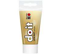 Marabu DO IT Craft Paint, 75 ml oro, pintura acrílica semibrillante para bricolaje, manualidades y hobbies, pintura al agua, resistente a la intemperie, resistente a la luz, vegana, 12760002084