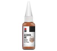 Marabu Ink Metallic-Bronze, 20ml, Alcohol, para Fluid Art y Resin epoxi para Superficies no absorbentes, Papel Especial Revestido, Metal, cerámica y Vidrio, Bronce metálico, 20 ml