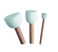 Marabu, Juego de 3 Pinceles de 1,5 cm, 3,5 cm y 5 cm, Mango de Madera certificada FSC, para estarcir y puntear, 0290000000001, Multicolor