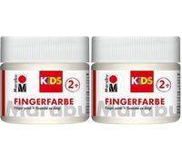 Marabu-Pintura para Dedos Kids, Color Blanco, 100 ml, (1er Pack) (03030050070) (Paquete de 2)