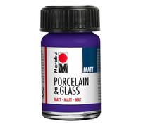 Marabu Pintura mate de porcelana para cerámica y vidrio, color violeta, 15 ml, para pintar y sellar, a base de agua, lavable, apta para lavavajillas