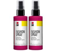 Marabu Raspberry - Pintura textil con pulverizador (100 ml), color Rosa (Raspberry) (Paquete de 2)
