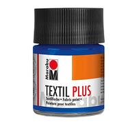 Marabu Textil Plus Azul ultramarino Cobertura Completa para Telas oscuras, Adecuada para Pintura impresión de Tela, después de la fijación, Lavable hasta 40 °C, Outremer Foncé, 50 ml (Pack of 1), 50