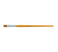 Marabu Universal, tamaño 12, Pelo sintético de Madera certificada FSC, Pincel Plano para Acuarela, Seda y Pintura sobre Vidrio, 01830000012, Wood, Yellow