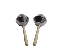 Maracas de metal de aluminio, instrumentos de percusión gris suave para desarrollo del ritmo y diversión musical, y agitadores ligeros para todas las edades