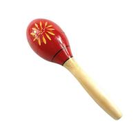 Maracas, Sonajeros de Percusión Manual, Martillo de Madera Hecho a Mano, Instrumento Musical Rumba Shaker para Fiestas, Diversión Musical, Fiestas de Cumpleaño, Carnavale (Rojo)