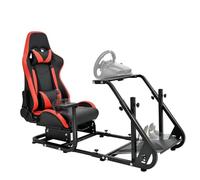 Marada Racing Simulator Cockpit with Comfort Gaming Seat Fit for Logitech G923 G920 G27 G29, for Thrustmaster T300, for Fanatec,Pro Sim Driving Race Stand Mountable Monitor Stand, No Shift Wheel Pedal
