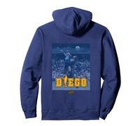 Maradona Diego Mano de D10S Sudadera con Capucha, Unisex para Adultos, Azul Marino, XL
