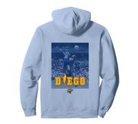 Maradona Diego Mano de D10S Sudadera con Capucha, Unisex para Adultos, Azul Polvoriento, S