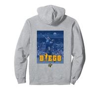 Maradona Diego Mano de D10S Sudadera con Capucha, Unisex para Adultos, Gris Jaspeado, M