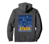 Maradona Diego Mano de D10S Sudadera con Capucha, Unisex para Adultos, Jaspeado Oscuro, S