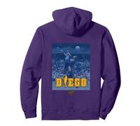 Maradona Diego Mano de D10S Sudadera con Capucha, Unisex para Adultos, Morado, S